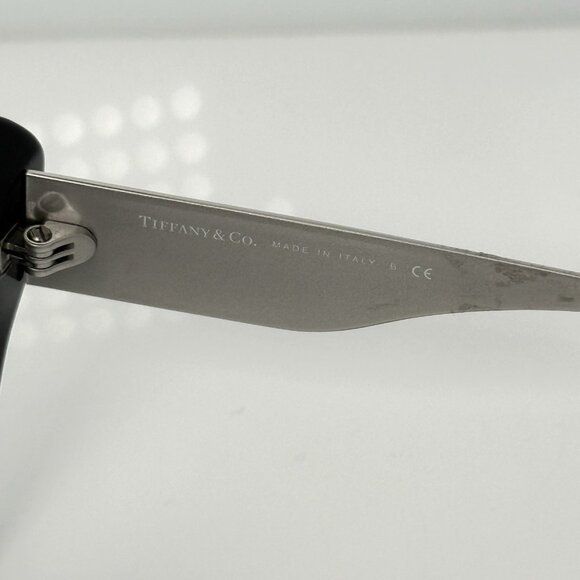 Tiffany & Co Sunglasses Silver Diamond Point Cats Eye Black Blue TF4158 8001/9S main image 11
